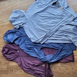 (3) Straight Faded hooded shirts size XL NEW NWT burgundy, denim, heather gray